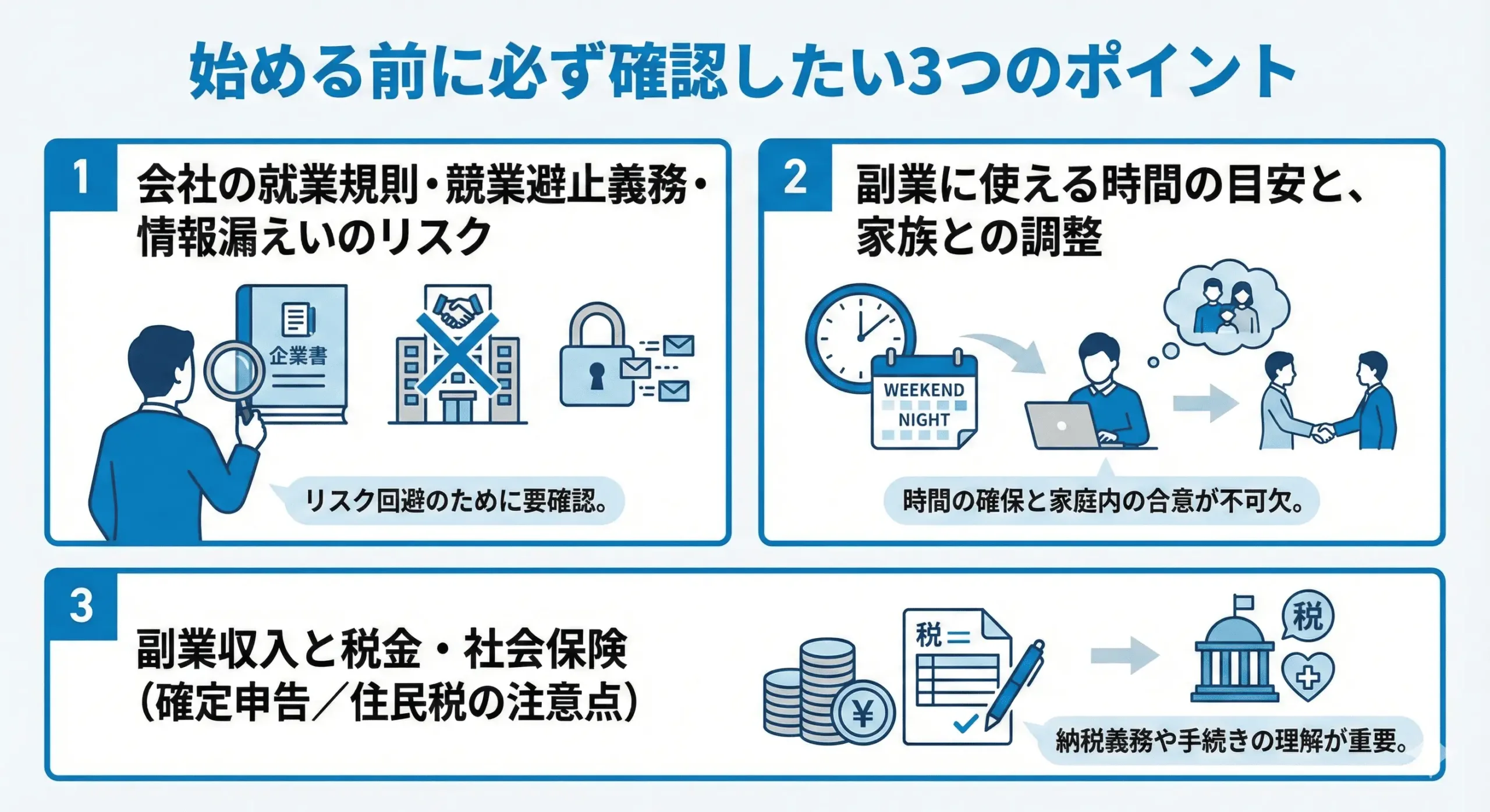 アプリ開発の副業を始める前に必ず確認したい3つのポイント